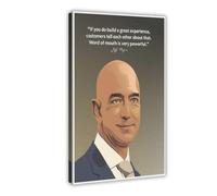 Poster su tela con citazione motivazionale di Jeff Bezos, decorazione per camera da letto, ufficio, camera da letto, regalo, 20 x 30 cm