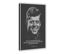 Poster su tela con citazione motivazionale di John F. Kennedy, 2 poster su tela, decorazione artistica da parete per soggiorno e camera da letto, 50 x 75 cm