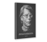 Poster su tela con citazione motivazionale di Stephen King, decorazione artistica da parete per soggiorno e camera da letto, 50 x 75 cm