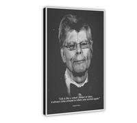 Poster su tela con citazione motivazionale di Stephen King, decorazione per camera da letto, ufficio, camera da letto, regalo, 50 x 75 cm