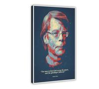 Poster su tela con citazione motivazionale di Stephen King, decorazione per camera da letto, ufficio, camera da letto, regalo, 50 x 75 cm