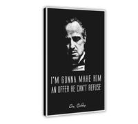 Poster su tela con citazioni del film di Don Corleone, il padrino, 4 poster su tela, decorazione per camera da letto, ufficio, camera da letto, regalo, 50 x 75 cm