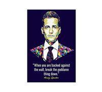 Poster su tela con citazioni motivazionali di Harvey Specter, 40 x 60 cm