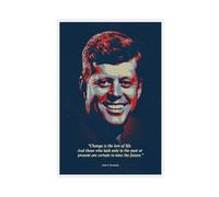 Poster su tela con citazioni motivazionali di John F. Kennedy, decorazione per camera da letto, ufficio, camera da letto, regalo, 50 x 75 cm