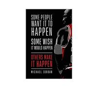 Poster su tela con citazioni motivazionali di Michael Jordan, decorazione per camera da letto, sport, ufficio, camera, regalo, senza cornice, 50 x 75 cm