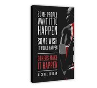 Poster su tela con citazioni motivazionali di Michael Jordan, decorazione per camera da letto, sport, ufficio, camera, regalo, stile cornice, 40 x 60 cm