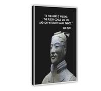 Poster su tela con citazioni motivazionali di Sun Tzu, decorazione per camera da letto, ufficio, camera da letto, regalo, 20 x 30 cm