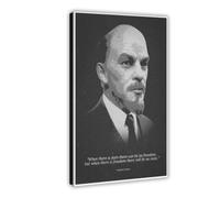 Poster su tela con citazioni motivazionali di Vladimir Lenin, decorazione artistica da parete per soggiorno, camera da letto, 50 x 75 cm