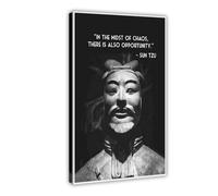 Poster su tela con citazioni motivazionali Sun Tzu, decorazione per camera da letto, ufficio, camera da letto, regalo, 30 x 45 cm