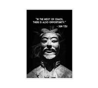 Poster su tela con citazioni motivazionali Sun Tzu, decorazione per camera da letto, ufficio, camera da letto, regalo, dimensione: 40 x 60 cm