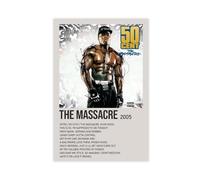 Poster su tela con copertina dell'album "Cantante 50 Cent il massacro", decorazione per camera da letto, sport, ufficio, stanza, regalo, senza cornice, 30 x 45 cm