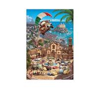 Poster su tela con film d'animazione Cars 2, decorazione per camera da letto, ufficio, camera da letto, regalo, 20 x 30 cm