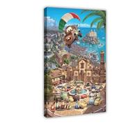 Poster su tela con film d'animazione Cars 2, decorazione per camera da letto, ufficio, camera da letto, regalo, 30 x 45 cm