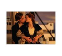 Poster su tela con film Titanic Kate Winslet Kiss Leonardo DiCaprio, decorazione per camera da letto, paesaggio sportivo, decorazione per ufficio, stanza, regalo, decorazione artistica da parete per