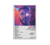 Poster su tela con foto di Kid Cudi Man on the Moonithe Scelto dal rapper, decorazione artistica da parete per camera da letto, 40 x 60 cm, senza cornice