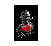 Poster su tela con giocatore di basket Michael Jordan (11), decorazione per camera da letto, sport, ufficio, camera da letto, regalo, senza cornice, 30 x 45 cm