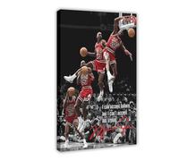 Poster su tela con giocatore di basket Michael Jordan (27), decorazione per camera da letto, sport, ufficio, camera da letto, regalo, con cornice, 40 x 60 cm