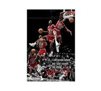 Poster su tela con giocatore di basket Michael Jordan (27), decorazione per camera da letto, sport, ufficio, camera da letto, regalo, senza cornice, 20 x 30 cm