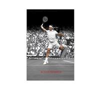 Poster su tela con giocatore di tennis Roger Federer, decorazione per camera da letto, ufficio, camera da letto, regalo, 30 x 45 cm