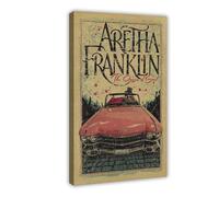 Poster su tela con immagine di Aretha Franklin, 30 x 45 cm