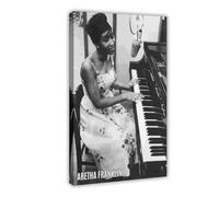 Poster su tela con immagine di Aretha Franklin, 30 x 45 cm