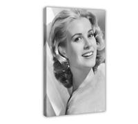 Poster su tela con immagine di Grace Kelly Princess Attrice, decorazione per camera da letto, ufficio, stanza, regalo, 60 x 90 cm