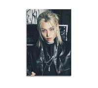 Poster su tela con immagine di Lee Felix Yong Bok, motivo Stray Kids, decorazione artistica da parete moderna per camera da letto, 50 x 75 cm