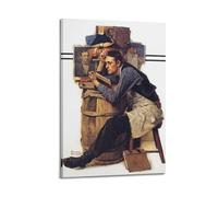 Poster su tela con immagine di The Law Student di Norman Rockwell, poster artistico da parete con album musicali e film, pittura decorativa per soggiorno e camera da letto, 30 x 45 cm, con cornice