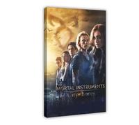 Poster su tela con immagine di The Mortal Instruments City of Bones (2013), decorazione artistica da parete per soggiorno e camera da letto, con cornice, 60 x 90 cm