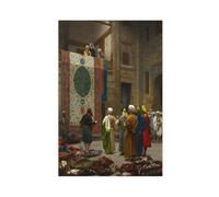 Poster su tela con Jean Leon Gerome, il mercante di tappeti, decorazione per camera da letto, sport, ufficio, camera da letto, regalo, senza cornice, 50 x 75 cm