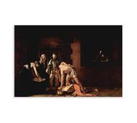 Poster su tela con la decapitazione di San Giovanni Battista di Caravaggio, decorazione per camera da letto, paesaggio sportivo, ufficio, stanza, regalo, senza cornice, 50,8 x 76,2 cm