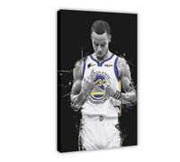 Poster su tela con la stella dello sport di Stephen Curry con il pallone da basket The Greatest Shooter in History, 1 poster su tela, decorazione per camera da letto, ufficio, camera da letto, regalo,