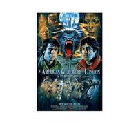 Poster su tela con lupo mannaro americano a Londra, decorazione artistica da parete per soggiorno e camera da letto, senza cornice, 40 x 60 cm