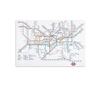 Poster su tela con mappa della metropolitana di Londra e stampa artistica da parete, decorazione per camera da letto, 40 x 60 cm
