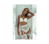 Poster su tela con modella e attrice britannica Rosie Huntington-Whiteley, decorazione artistica da parete per soggiorno, camera da letto, senza cornice, 50 x 75 cm