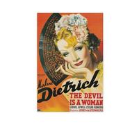 Poster su tela con motivo di Der Teufel Ist Eine Frau (Marlene Dietrich), decorazione per camera da letto, sport, ufficio, stanza, regalo, senza cornice, 40 x 60 cm