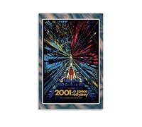 Poster su tela con motivo Odissea dello spazio 2001, decorazione artistica da parete per camera da letto, soggiorno, camera da letto, senza cornice, stile 50 x 75 cm