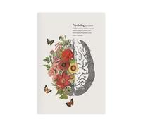 Poster su tela con psicologia floreale, decorazione artistica da parete per soggiorno, camera da letto, 30 x 45 cm