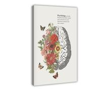 Poster su tela con psicologia floreale, decorazione artistica da parete per soggiorno e camera da letto, 20 x 30 cm