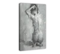 Poster su tela con ritratti senza volti, decorazione per camera da letto, ufficio, stanza, regalo, 30 x 45 cm