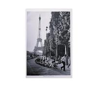 Poster su tela con Robert Doisneau Cavalleria sul Champ De Mars, decorazione per camera da letto, ufficio, camera da letto, regalo, 50 x 75 cm