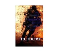 Poster su tela con scritta "13 Hours The Secret Soldiers of Bengasi", decorazione per camera da letto, ufficio, stanza, regalo, 30 x 45 cm