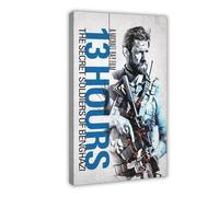 Poster su tela con scritta "13 Hours The Secret Soldiers of Bengasi", decorazione per camera da letto, ufficio, stanza, regalo, 50 x 75 cm