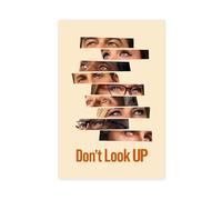 Poster su tela con scritta "Don't Look Up", decorazione per camera da letto, ufficio, stanza, regalo, 30 x 45 cm