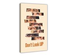 Poster su tela con scritta "Don't Look Up", decorazione per camera da letto, ufficio, stanza, regalo, 50 x 75 cm