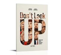 Poster su tela con scritta "Don't Look Up Famous Iconic Movie and Popular TV", decorazione artistica da parete per camera da letto, 50 x 75 cm, con cornice
