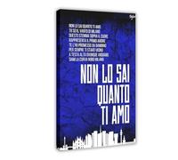 Poster su tela con scritta "Don't You Know How Much I Love You Fans Ultras FC Inter Nerazzurri Coro canzone poster poster decorazione artistica da parete per soggiorno e camera da letto (30 x 45 cm)
