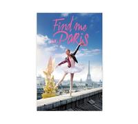Poster su tela con scritta "Find Me in Paris", decorazione artistica da parete per soggiorno, camera da letto, 20 x 30 cm