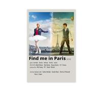 Poster su tela con scritta "Find Me in Paris", decorazione per camera da letto, ufficio, stanza, regalo, 50 x 75 cm