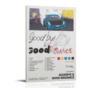 Poster su tela con scritta "Goodbye & Good Riddance by Juice Wrld, poster artistico da appendere per la casa, per bar, decorazione artistica da parete per interni ed interni, con cornice, stile 30 x